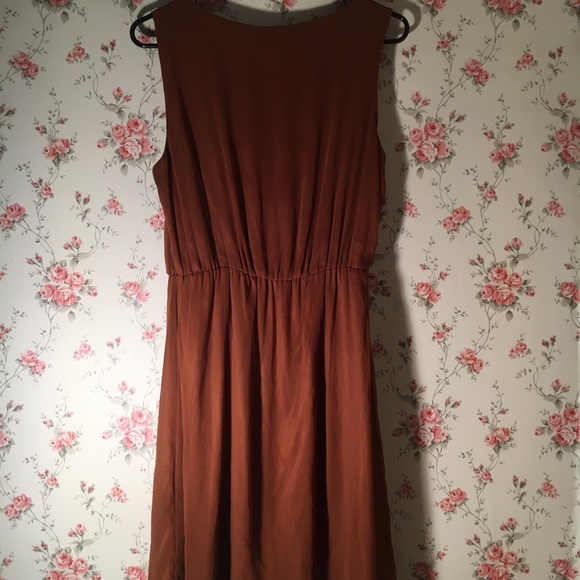 Brown camel caramel flowy tunic w lining 10 H&M 40 - Picture 6 of 6